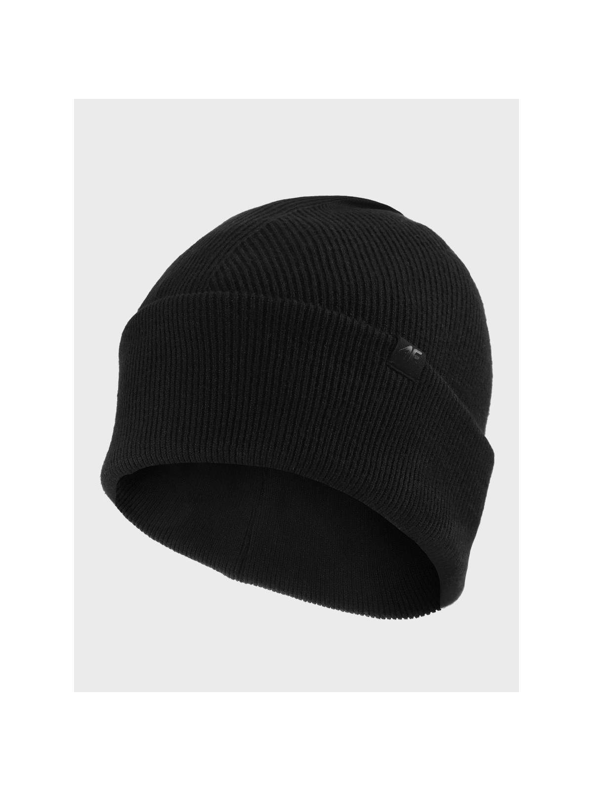 4F CZAPKA ZIMOWA JESIENNA SPORTOWA ACAPU556 CIEPŁA DWUWARSTWOWA CZARNA