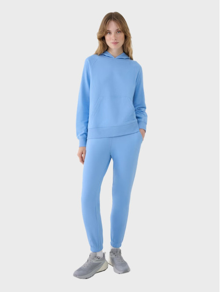 4F SPODNIE DAMSKIE DRESOWE SPORTOWE JOGGERY TTROF1138 DENIM XXL