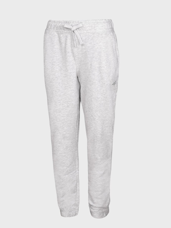 4F SPODNIE DAMSKIE DRESOWE SPORTOWE JOGGERY TTROF1138 JASNOSZARY MELANŻ XXL