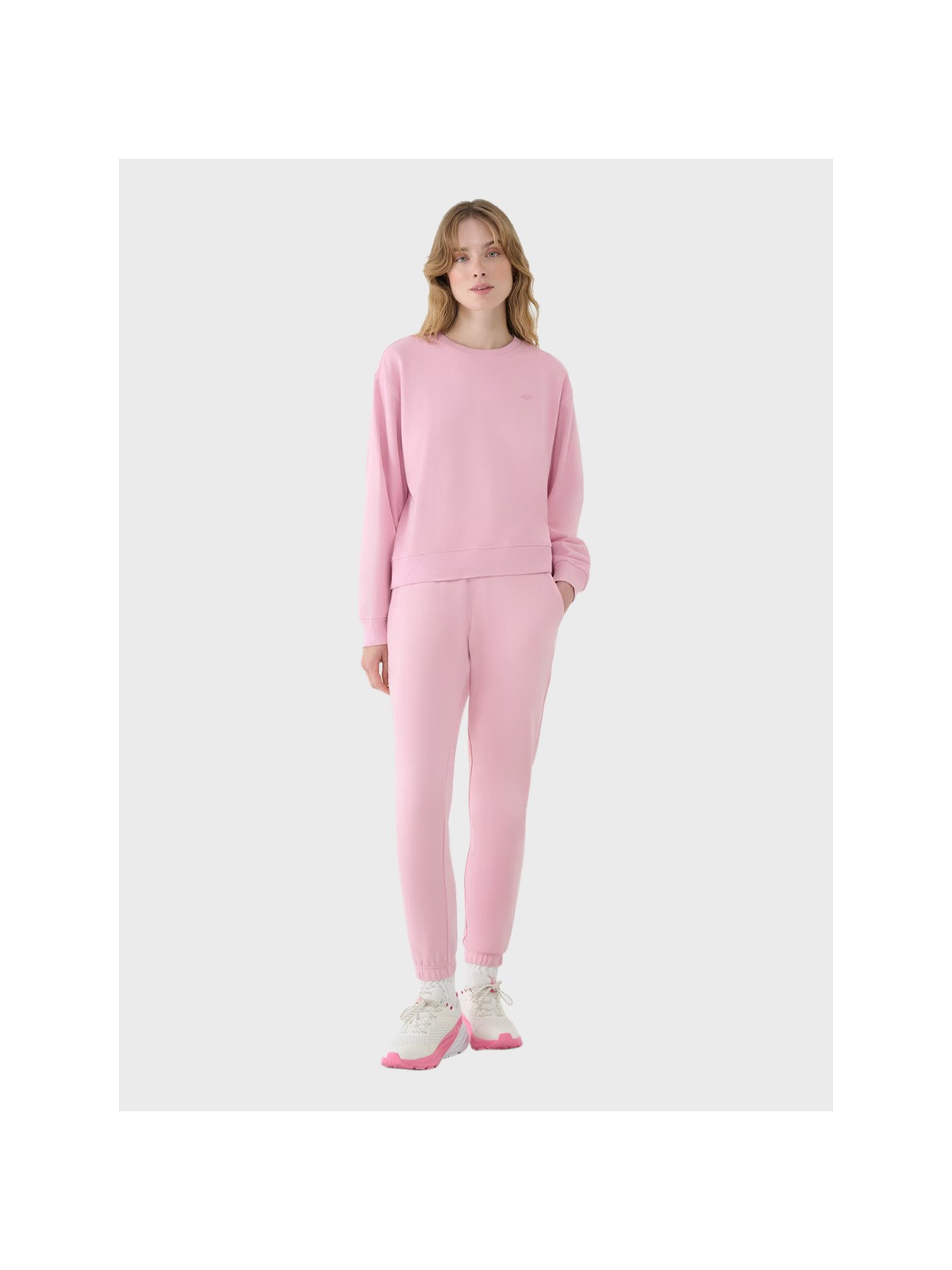 4F SPODNIE DAMSKIE DRESOWE SPORTOWE JOGGERY TTROF1138 RÓŻOWE XXL