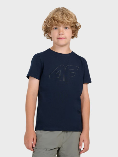 4F Koszulka Chłopięca Sportowa TTSHM2331 T-Shirt granatowa 164