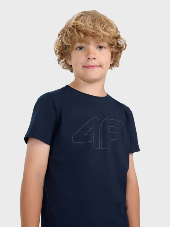 4F Koszulka Chłopięca Sportowa TTSHM2331 T-Shirt granatowa 164