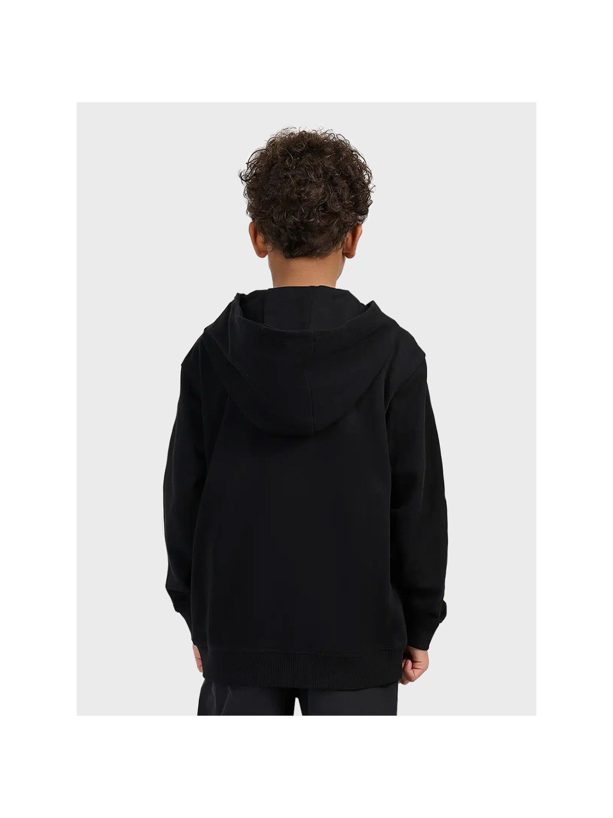 4F BLUZA CHŁOPIĘCA DRESOWA ROZPINANA Z KAPTUREM TSWSM2523 CZARNA 152