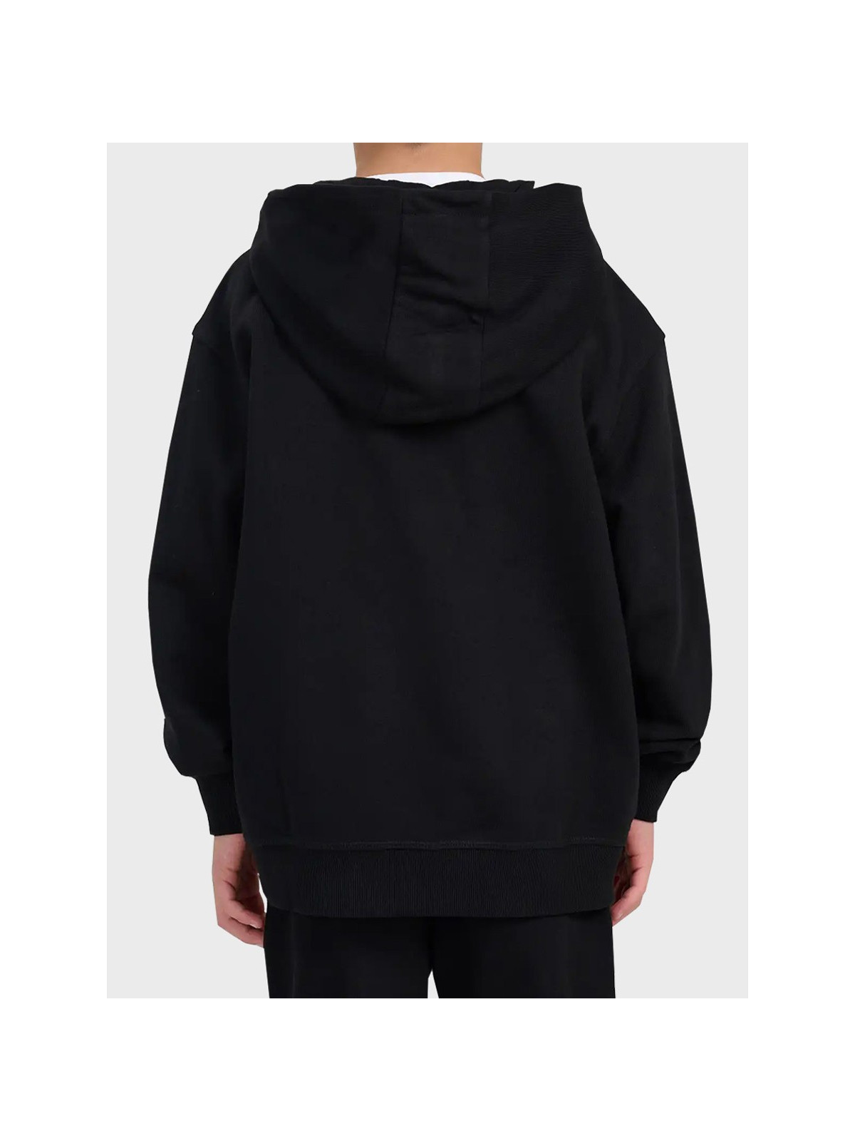 4F BLUZA CHŁOPIĘCA DRESOWA ROZPINANA Z KAPTUREM TSWSM2523 CZARNA 152