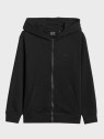 4F BLUZA CHŁOPIĘCA DRESOWA ROZPINANA Z KAPTUREM TSWSM2523 CZARNA 152