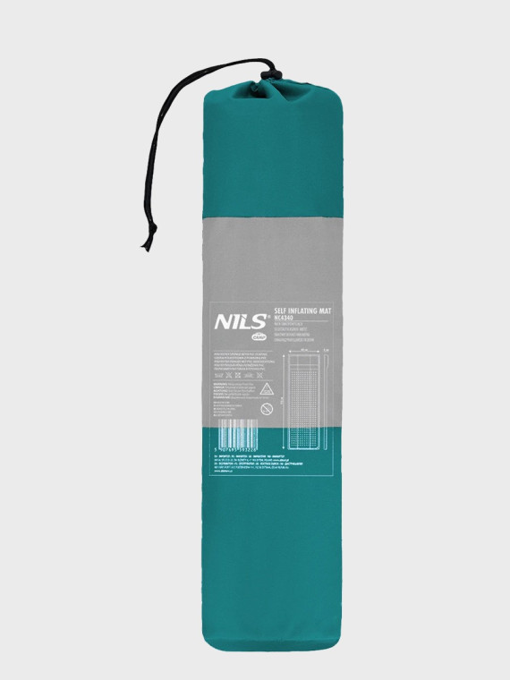 NILS CAMP MATA SAMOPOMPUJĄCA 60x195cm NC4340 turkusowo-szara