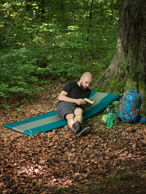 NILS CAMP MATA SAMOPOMPUJĄCA 60x195cm NC4340 turkusowo-szara