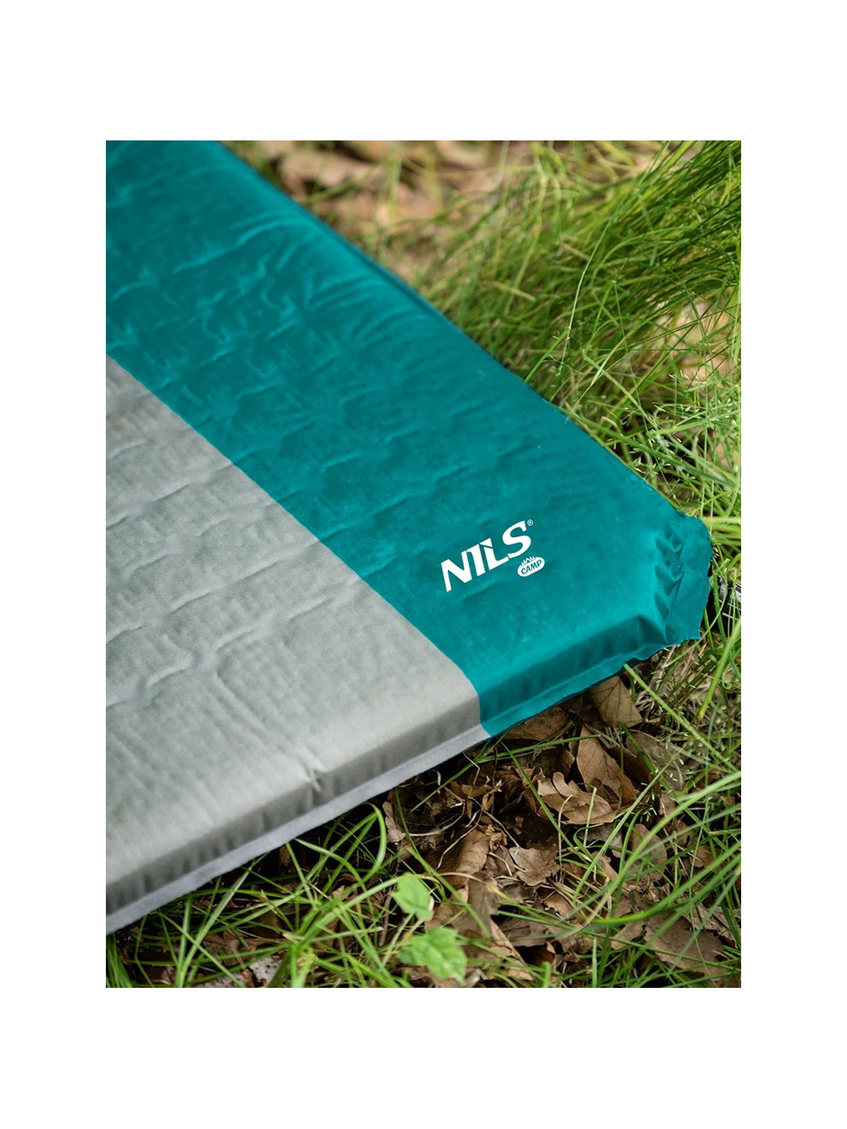 NILS CAMP MATA SAMOPOMPUJĄCA 60x195cm NC4340 turkusowo-szara