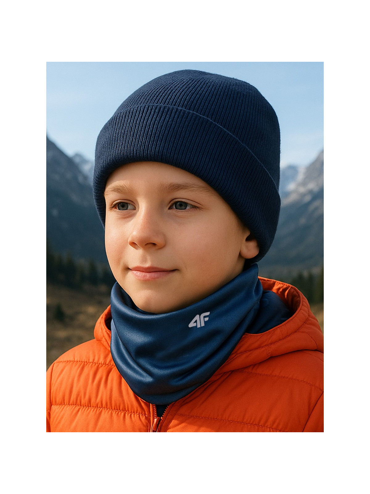 4F KOMIN DZIECIĘCY ZIMOWY TERMOAKTYWNY ABDAU128 POLAR DENIM