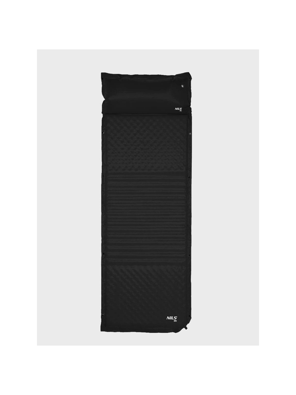 NILS CAMP Mata Samopompująca 63x190cm NC4001 + Zestaw Naprawczy Czarna