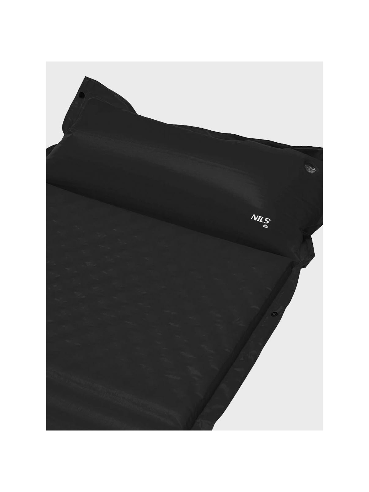 NILS CAMP Mata Samopompująca 63x190cm NC4001 + Zestaw Naprawczy Czarna