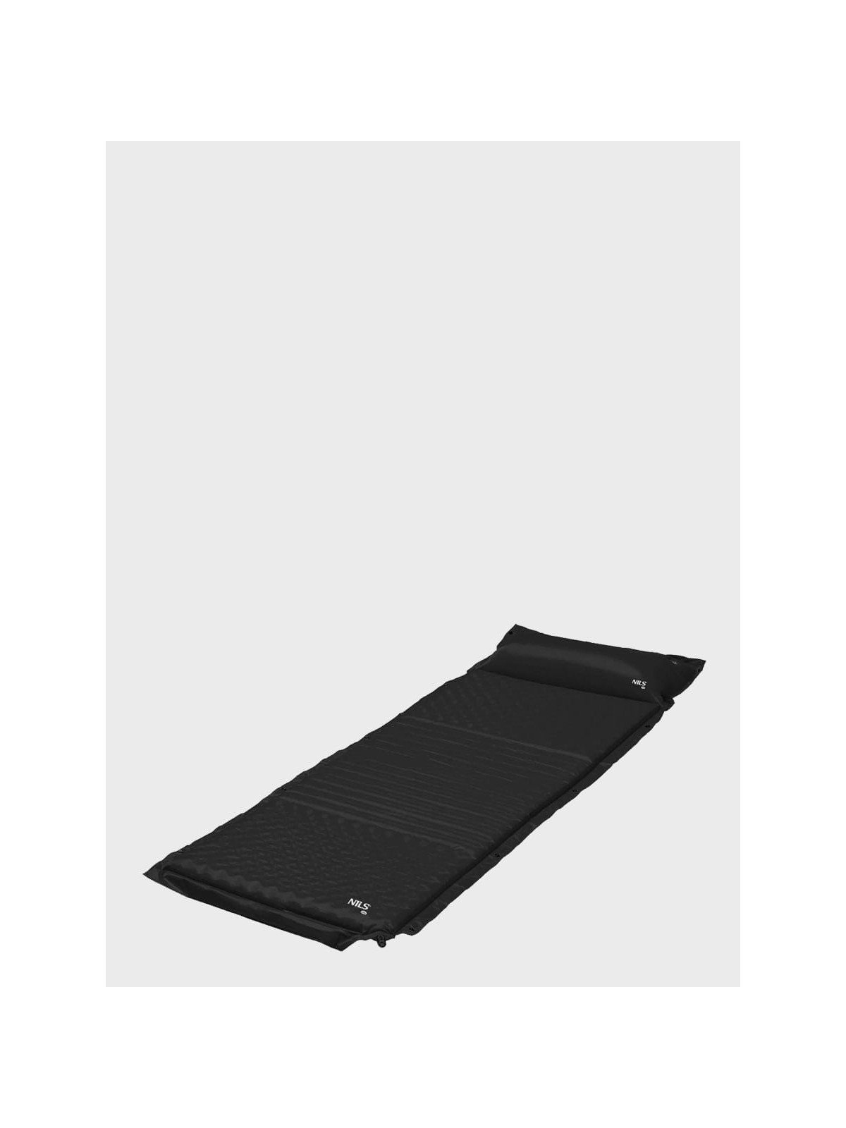 NILS CAMP Mata Samopompująca 63x190cm NC4001 + Zestaw Naprawczy Czarna