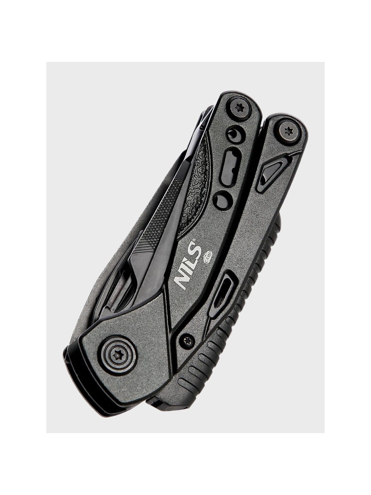 NILS CAMP Multitool NC1744 Narzędzie Wielofunkcyjne 12w1 + Bity Czarny