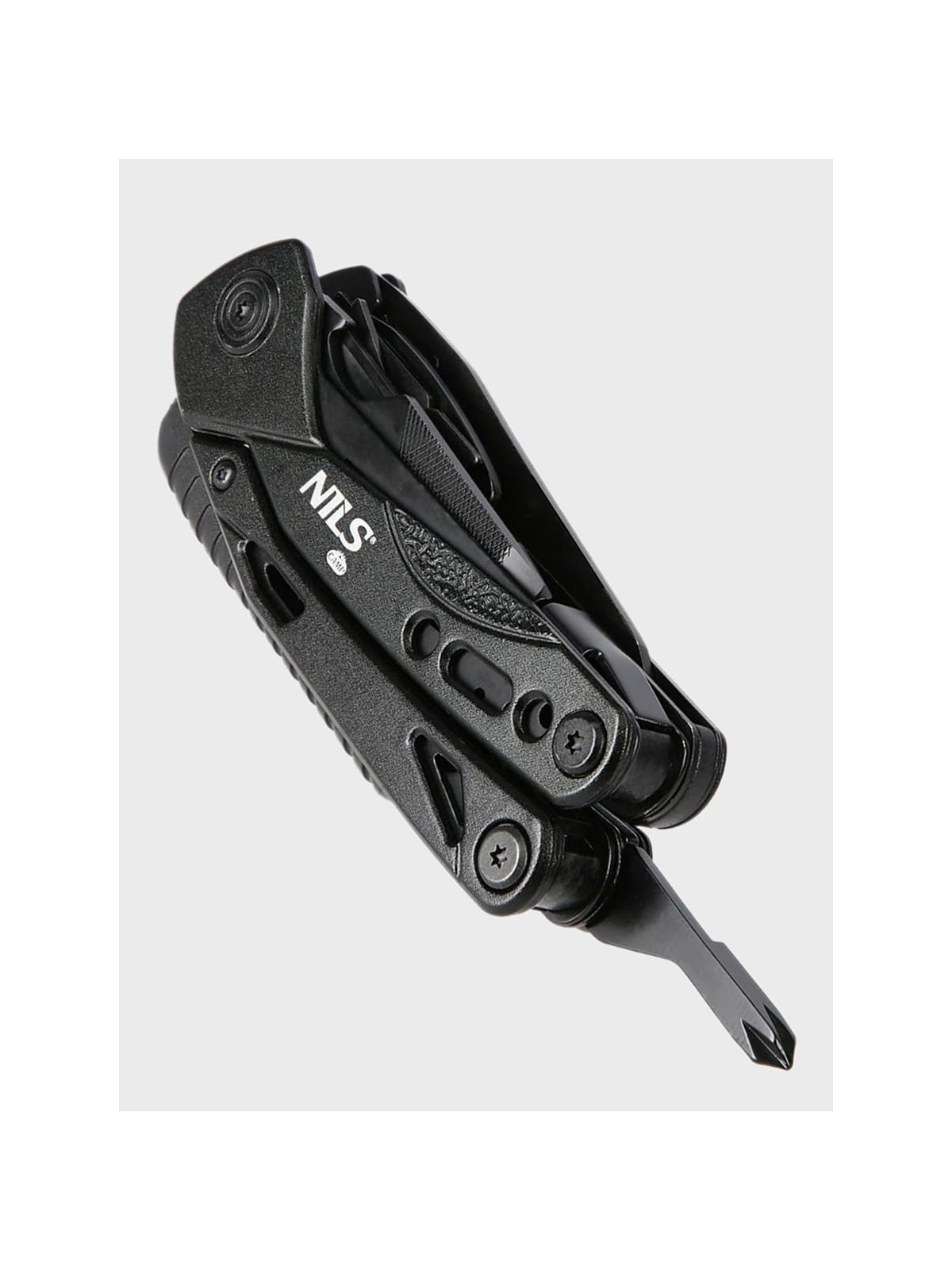 NILS CAMP Multitool NC1744 Narzędzie Wielofunkcyjne 12w1 + Bity Czarny
