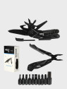 NILS CAMP Multitool NC1744 Narzędzie Wielofunkcyjne 12w1 + Bity Czarny
