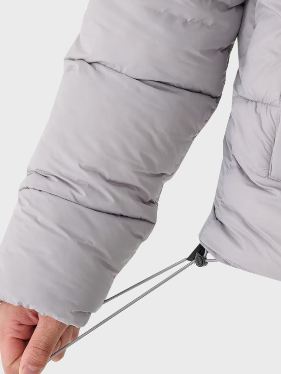 4F Kurtka Męska Puchowa TDJAM485 Szara XXL