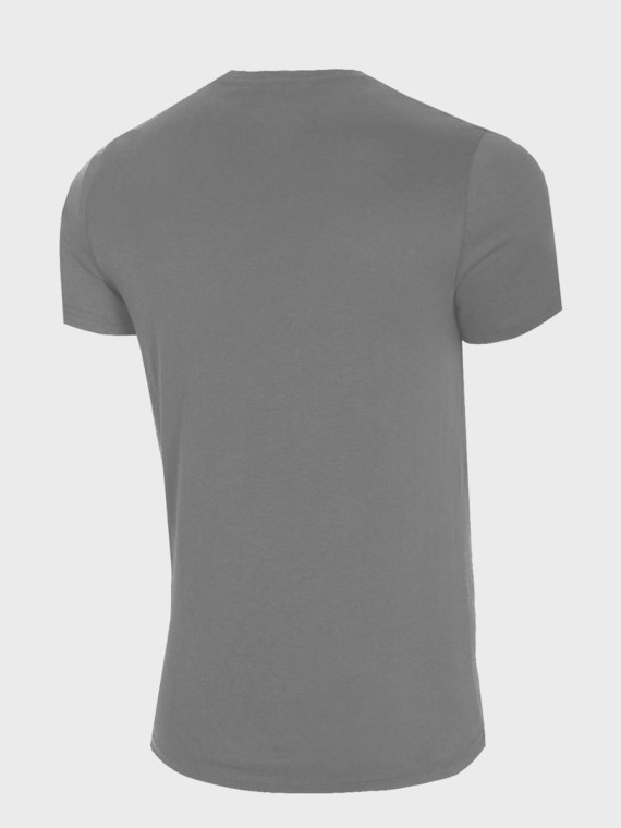 4F Koszulka Męska T-Shirt TTSHM1843 Szara S