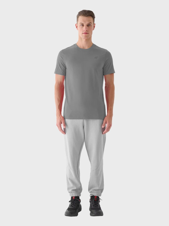 4F Koszulka Męska T-Shirt TTSHM1843 Szara S