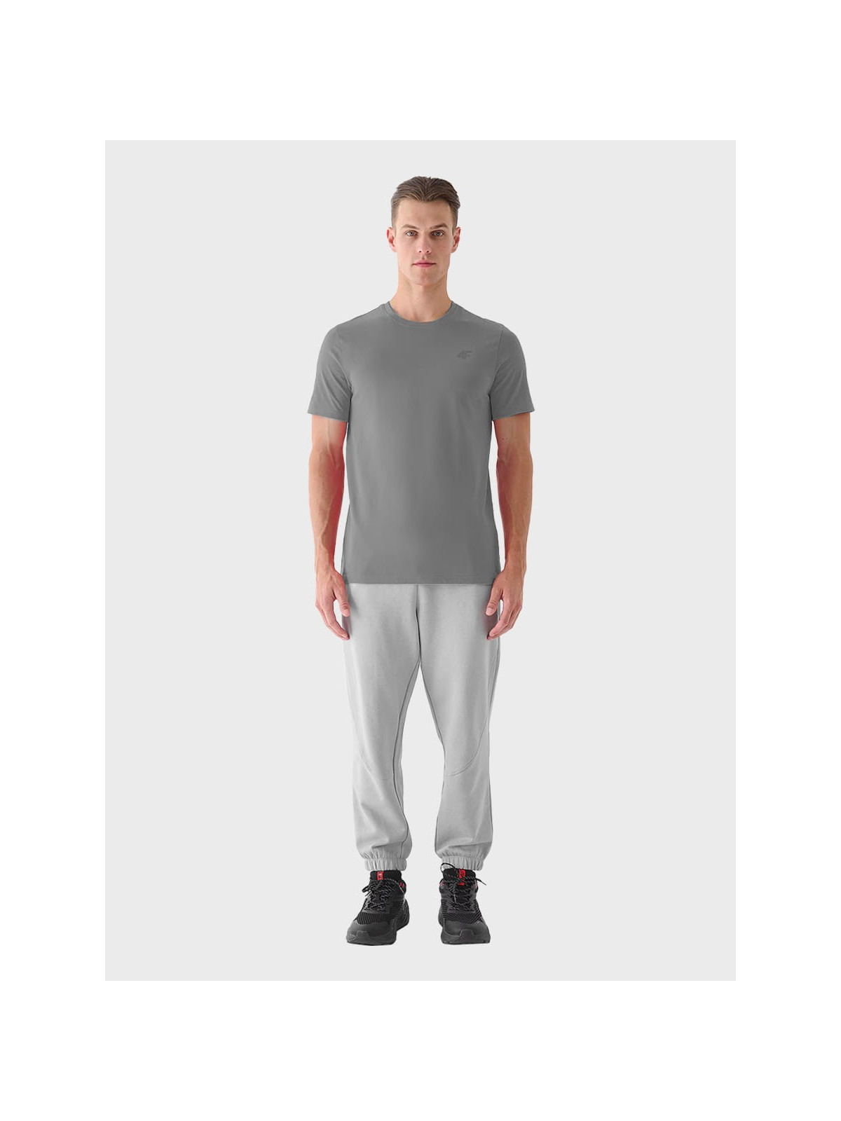 4F Koszulka Męska T-Shirt TTSHM1843 Szara S