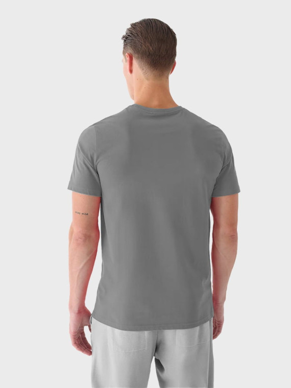 4F Koszulka Męska T-Shirt TTSHM1843 Szara S