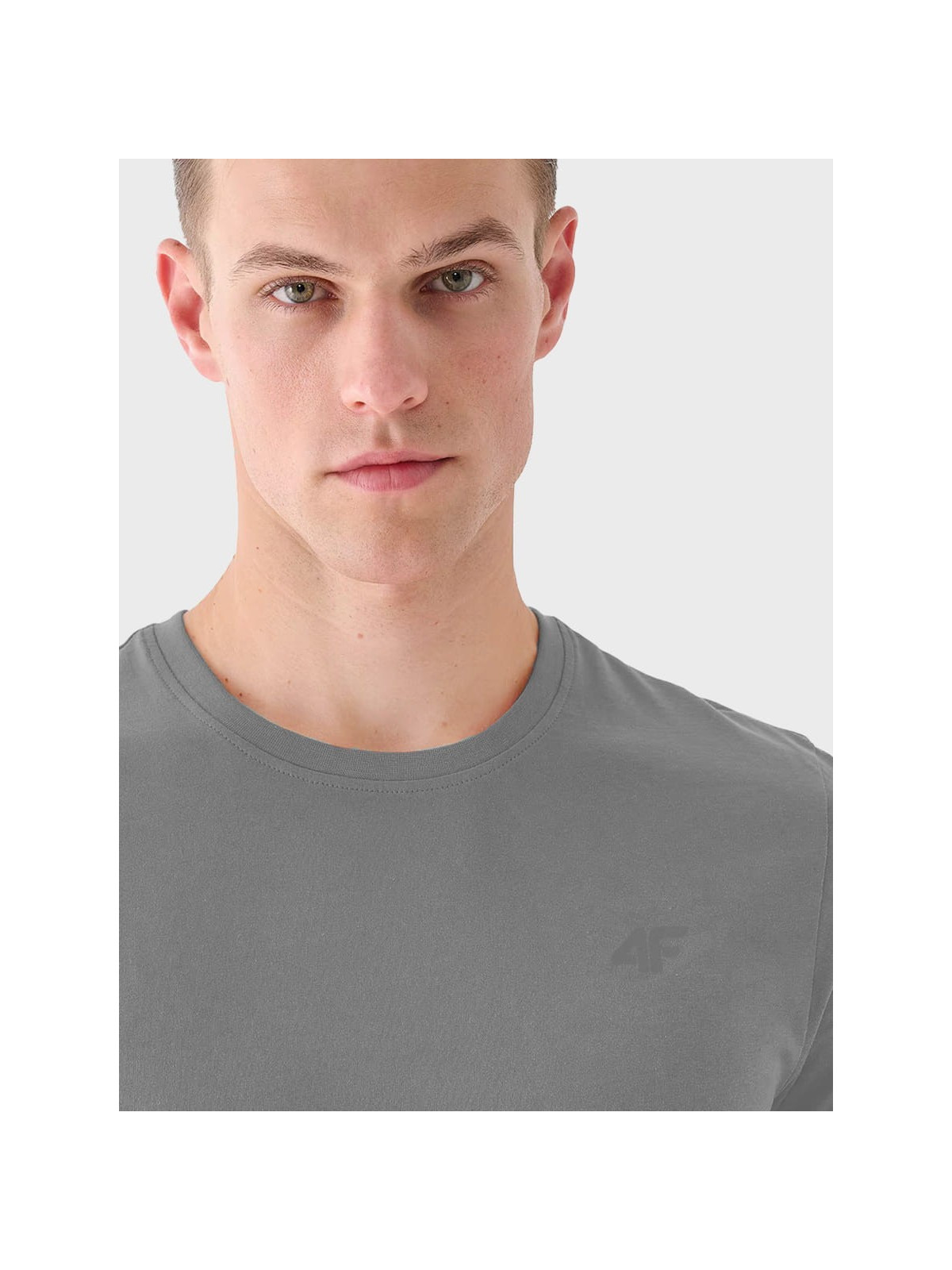 4F Koszulka Męska T-Shirt TTSHM1843 Szara S