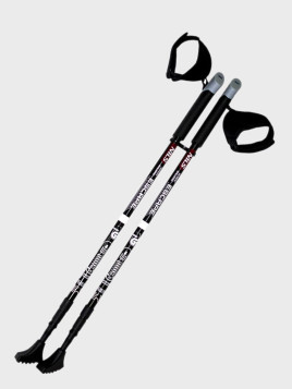 NILS CAMP KIJE DO NORDIC WALKING TREKKINGOWE REGULOWANE NW608 ALUMINIUM CZARNE