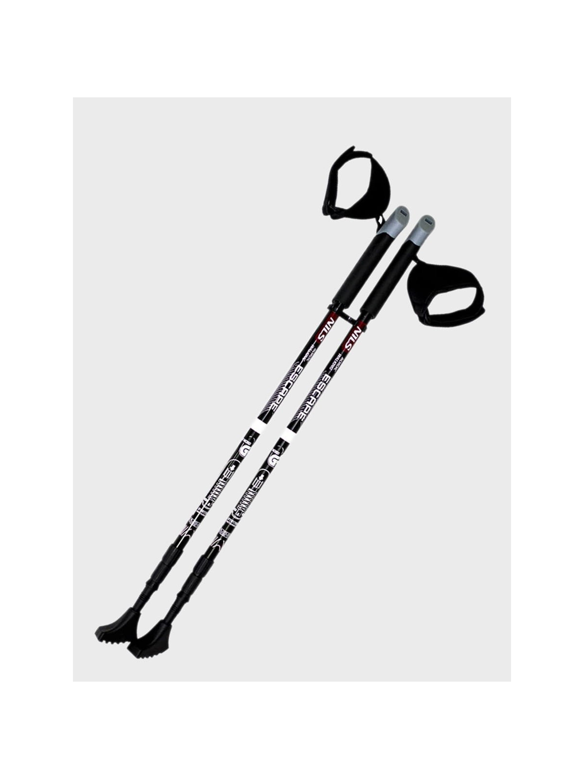 NILS CAMP KIJE DO NORDIC WALKING TREKKINGOWE REGULOWANE NW608 ALUMINIUM CZARNE
