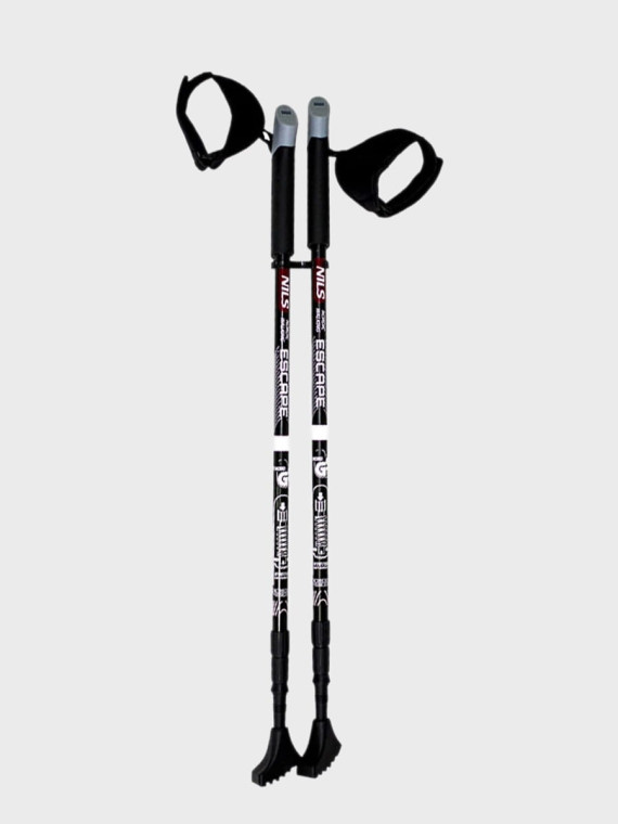 NILS CAMP KIJE DO NORDIC WALKING TREKKINGOWE REGULOWANE NW608 ALUMINIUM CZARNE