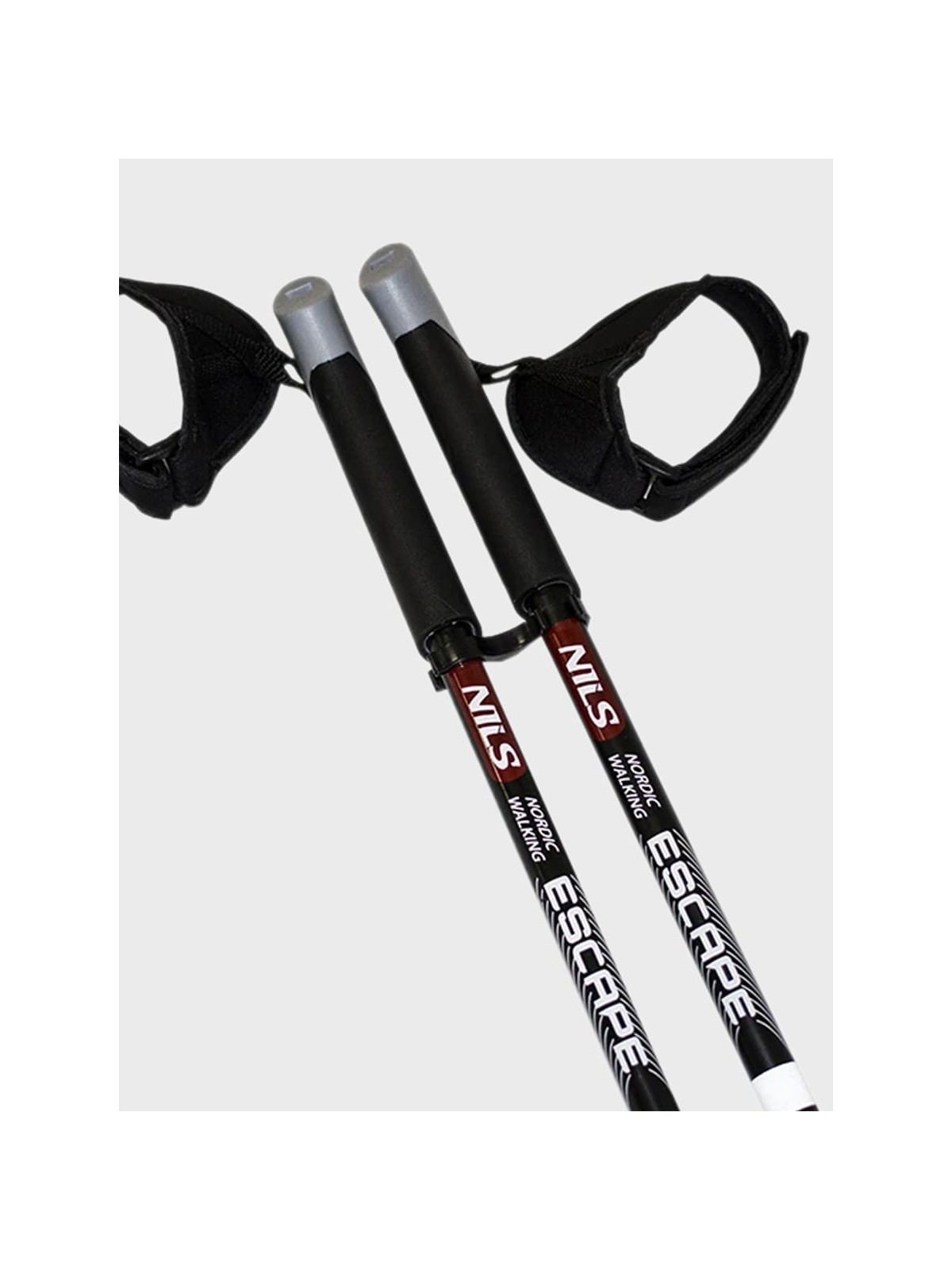 NILS CAMP KIJE DO NORDIC WALKING TREKKINGOWE REGULOWANE NW608 ALUMINIUM CZARNE