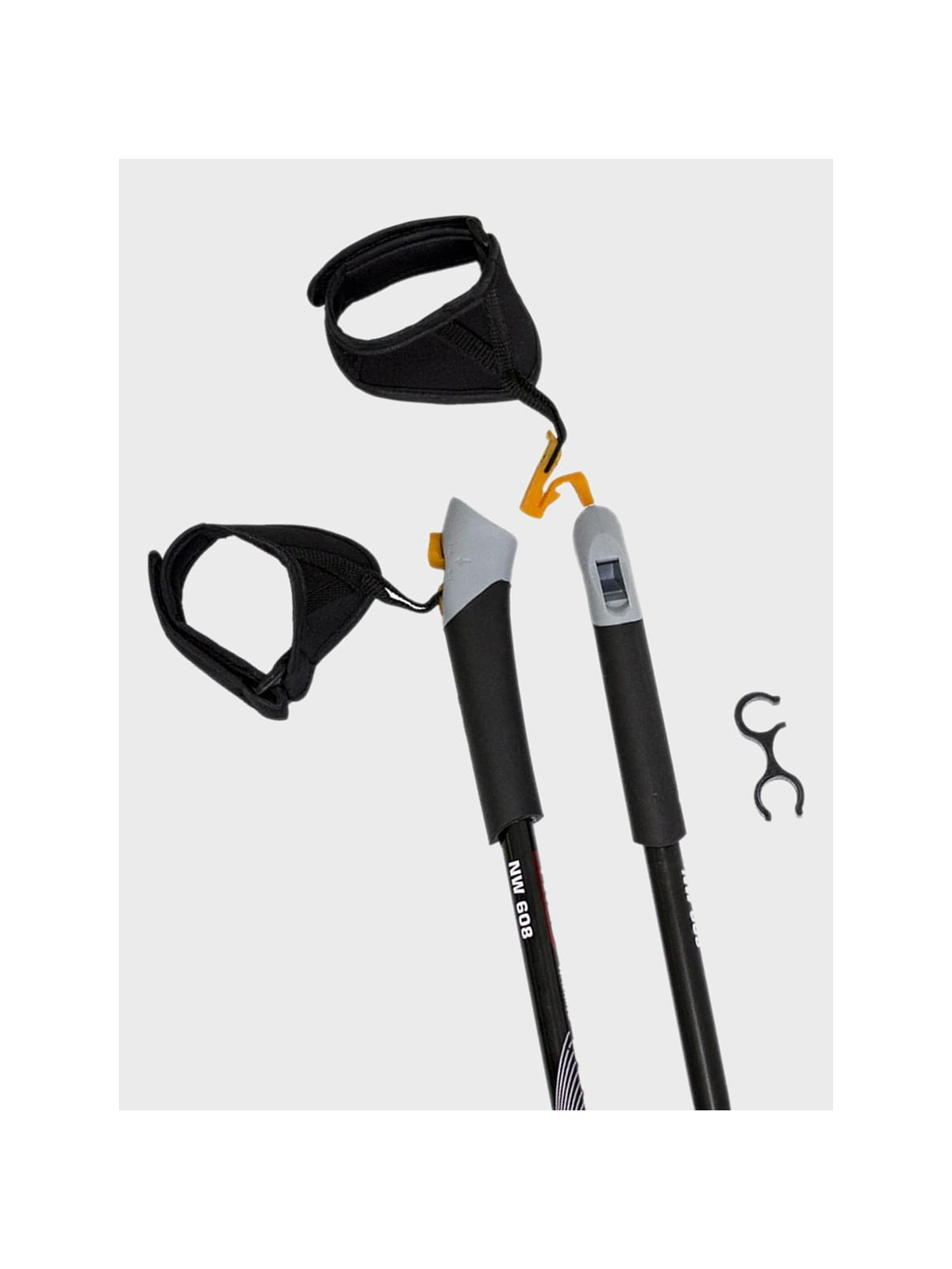 NILS CAMP KIJE DO NORDIC WALKING TREKKINGOWE REGULOWANE NW608 ALUMINIUM CZARNE