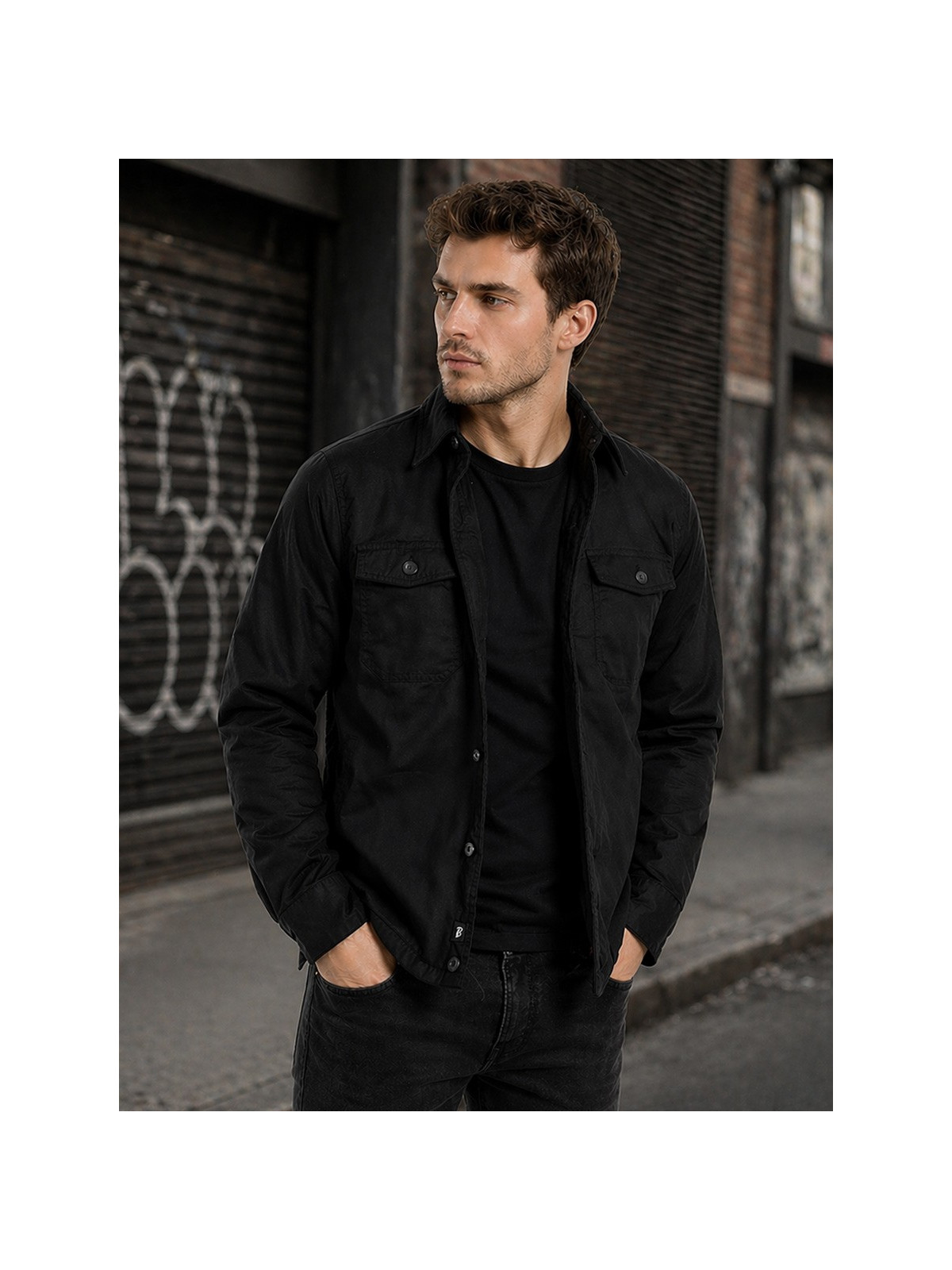 BRANDIT Kurtka przejściowa wiosenna Lumber Jacket czarna XXL