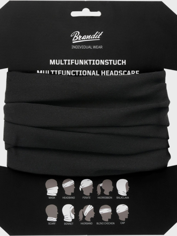 BRANDIT KOMIN WIELOFUNKCYJNY CHUSTA BANDANA CZARNY