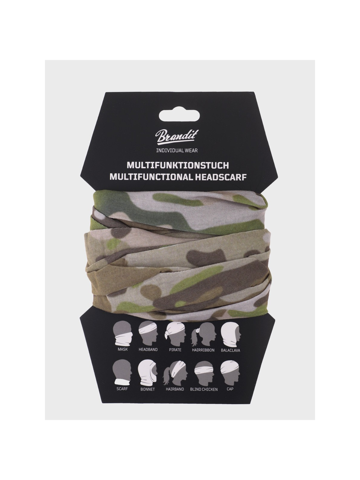 BRANDIT KOMIN WIELOFUNKCYJNY CHUSTA BANDANA MULTICAM