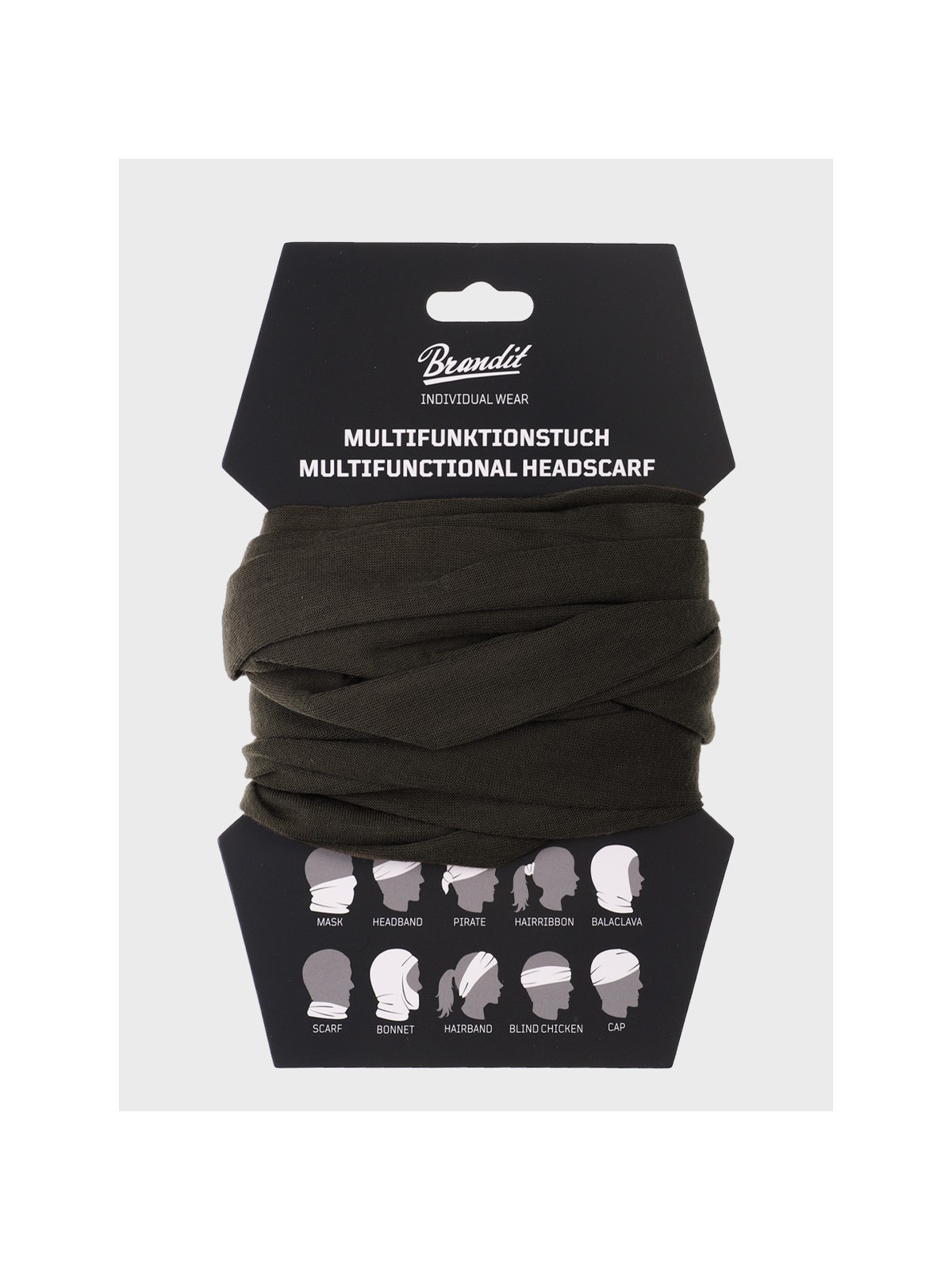 BRANDIT KOMIN WIELOFUNKCYJNY CHUSTA BANDANA OLIWKOWY