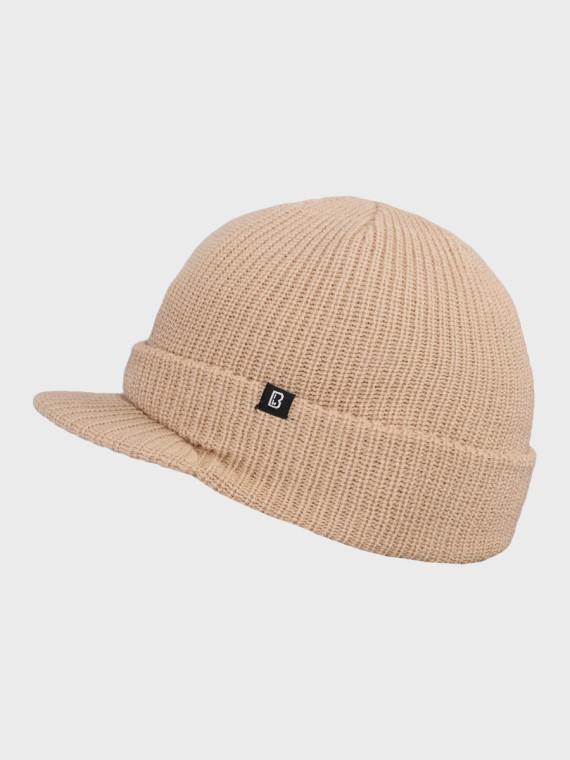 BRANDIT CZAPKA ZIMOWA Z DASZKIEM SHIELD CAP BEŻOWA