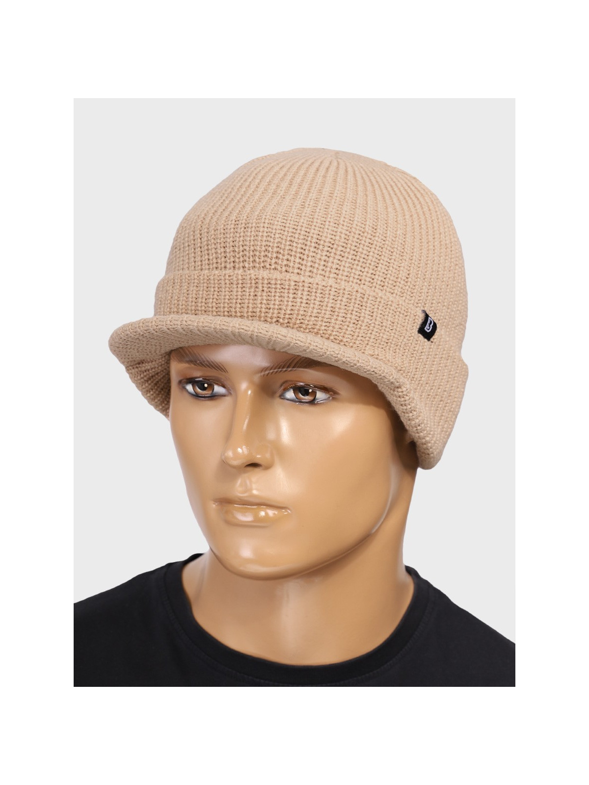 BRANDIT CZAPKA ZIMOWA Z DASZKIEM SHIELD CAP BEŻOWA