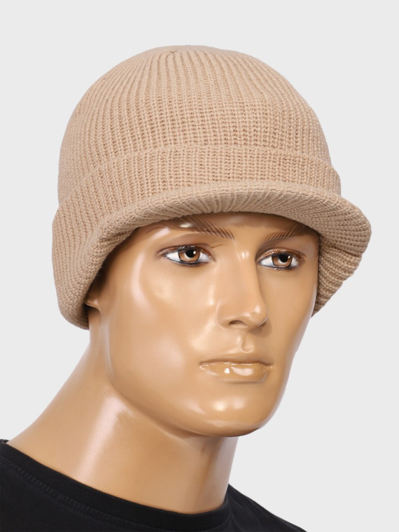 BRANDIT CZAPKA ZIMOWA Z DASZKIEM SHIELD CAP BEŻOWA
