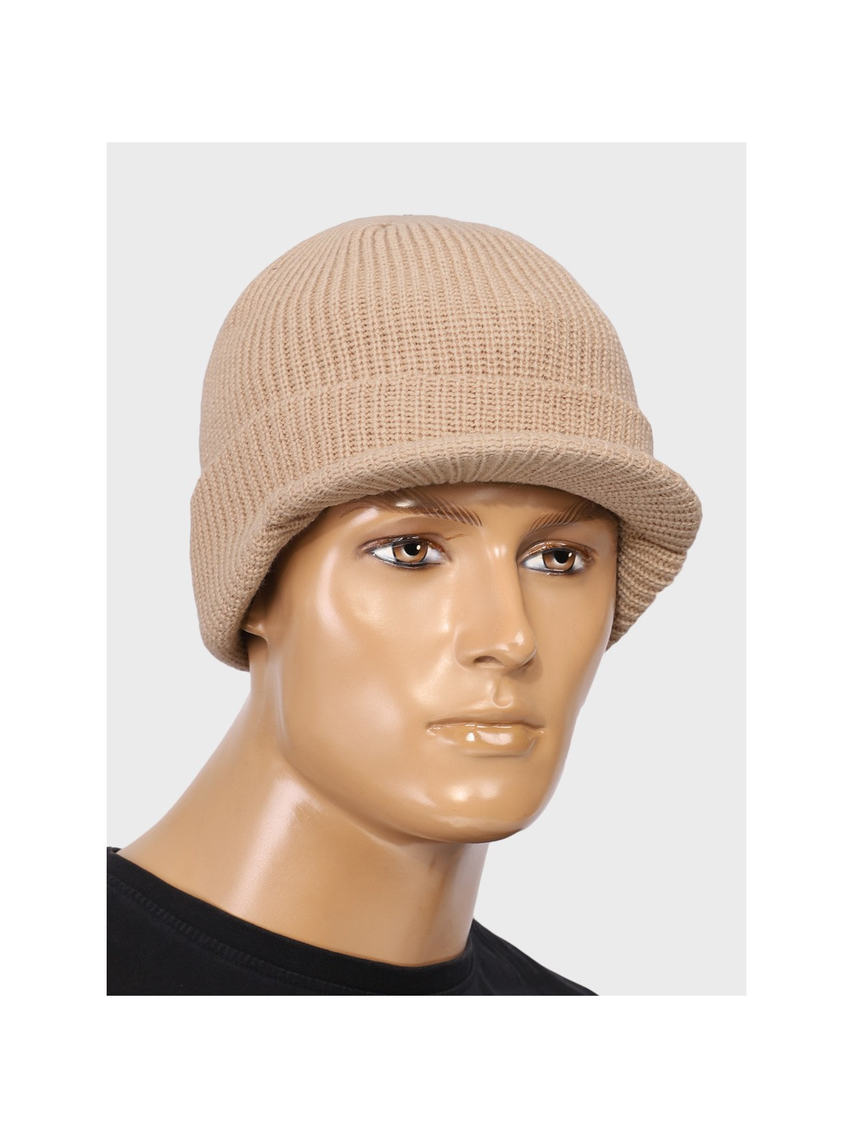 BRANDIT CZAPKA ZIMOWA Z DASZKIEM SHIELD CAP BEŻOWA