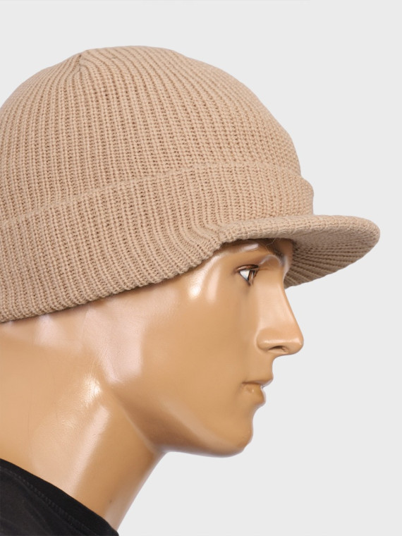 BRANDIT CZAPKA ZIMOWA Z DASZKIEM SHIELD CAP BEŻOWA