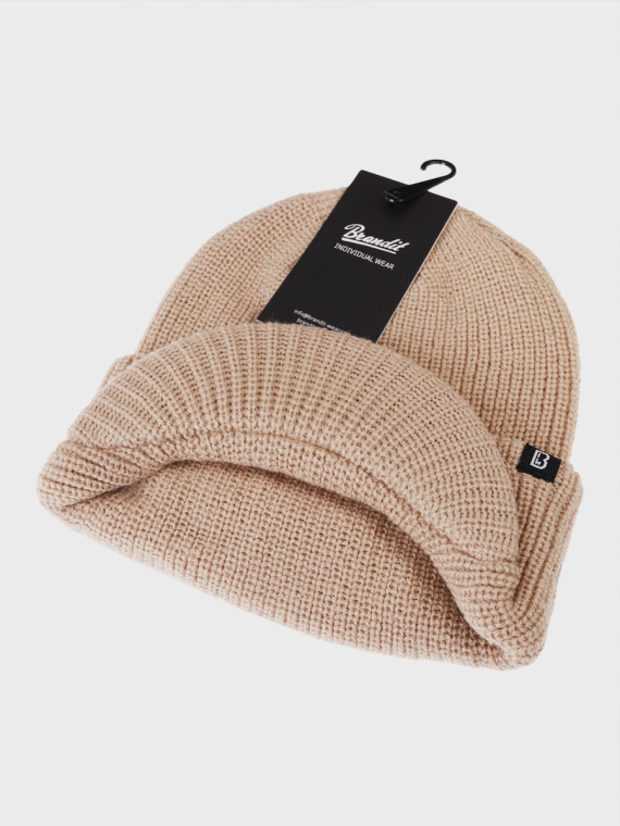 BRANDIT CZAPKA ZIMOWA Z DASZKIEM SHIELD CAP BEŻOWA