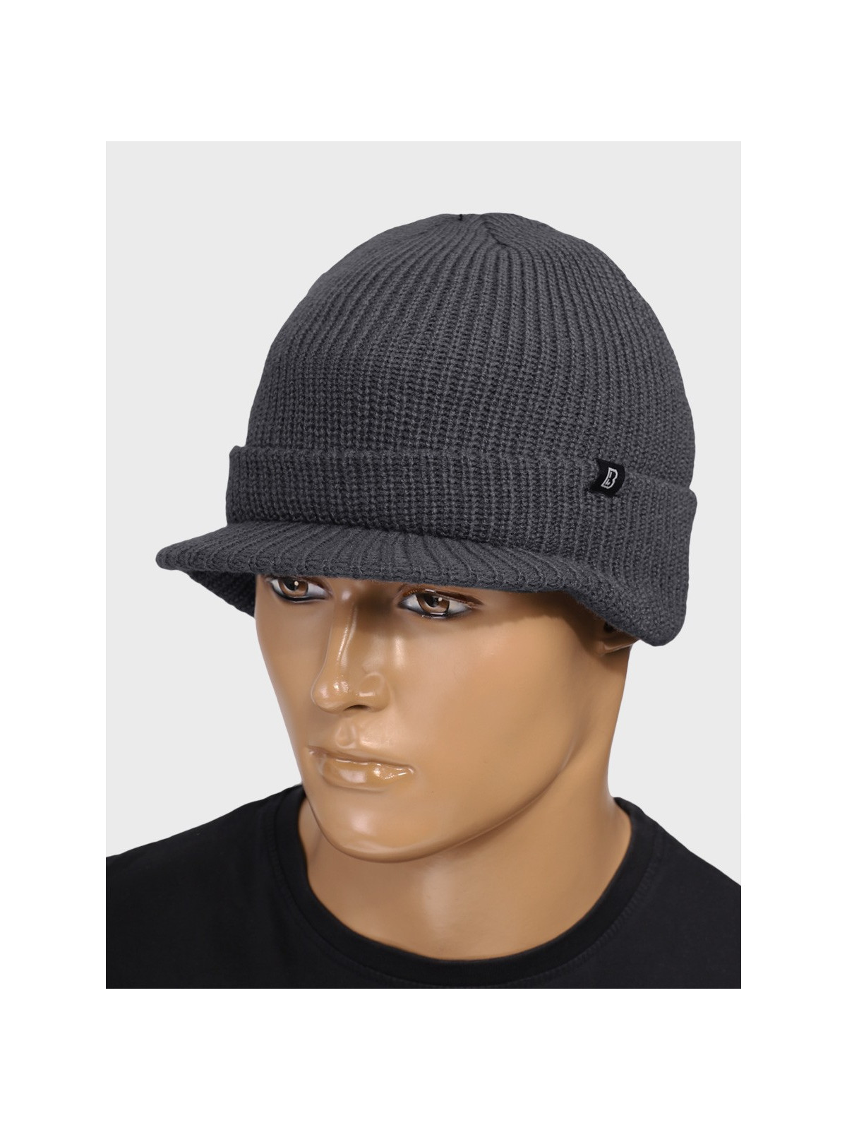 BRANDIT CZAPKA ZIMOWA Z DASZKIEM SHIELD CAP ANTRACYTOWA