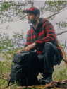 BRANDIT Czapka Zimowa Męska z Daszkiem Uszatka Lumberjack Czarna