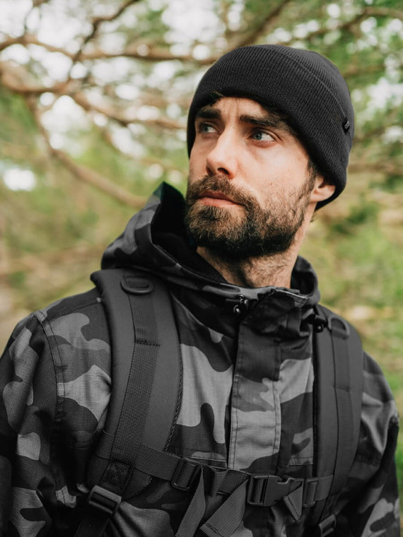 BRANDIT Czapka Zimowa Ciepła Watch Cap Czarna