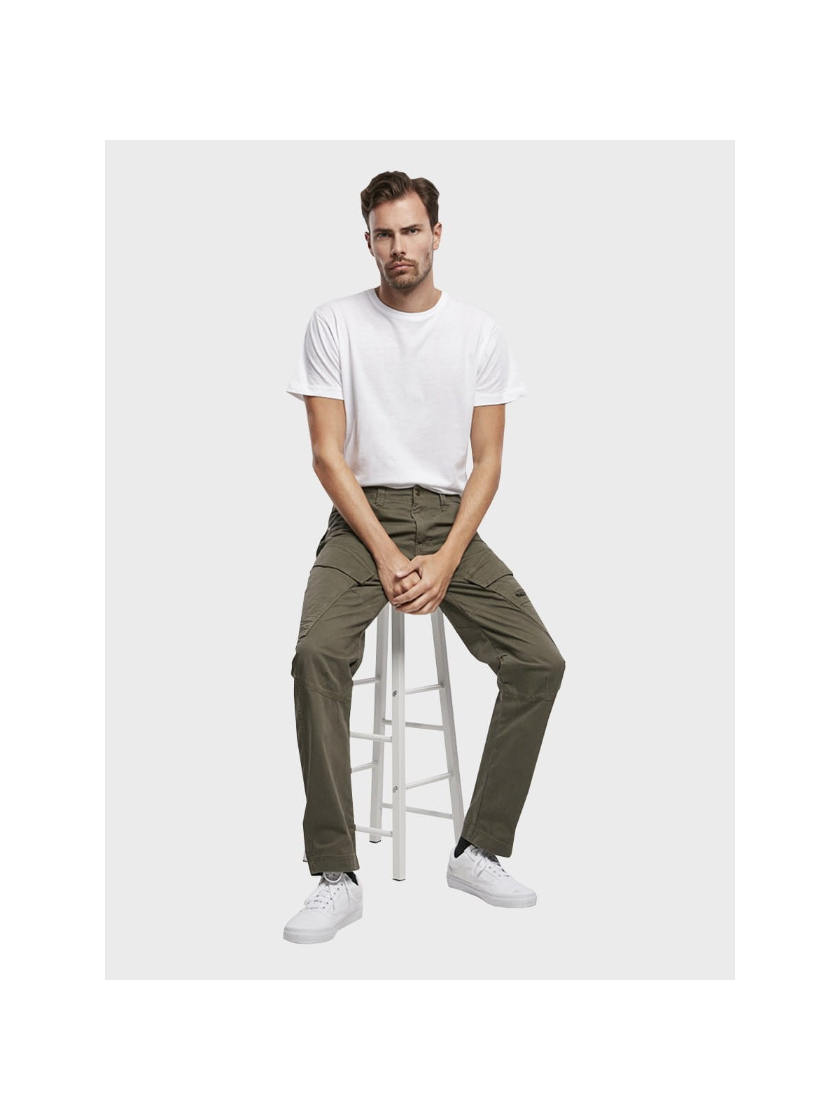 BRANDIT Spodnie męskie bojówki BRANDIT Adven Slim Fit oliwkowe L