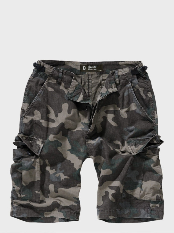 BRANDIT KRÓTKIE SPODNIE BOJÓWKI BDU RIP STOP DARK CAMO XXL
