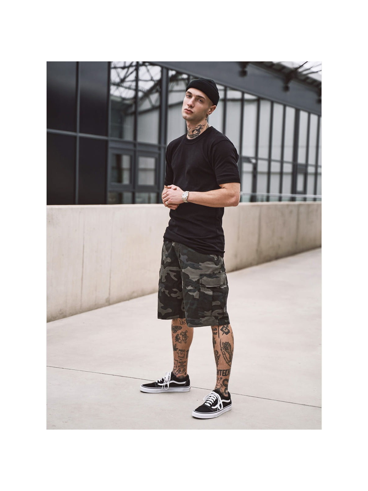 BRANDIT KRÓTKIE SPODNIE BOJÓWKI BDU RIP STOP DARK CAMO XXL