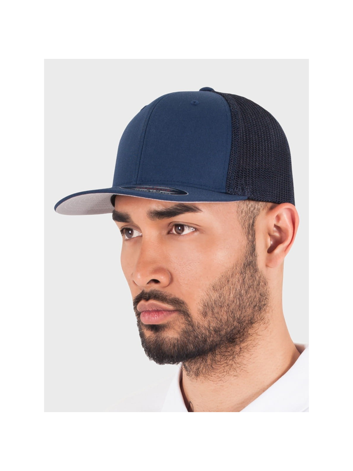 BRANDIT CZAPKA Z DASZKIEM MĘSKA BEJSBOLÓWKA Flexfit Mesh Trucker Cap Granatowa L/XL