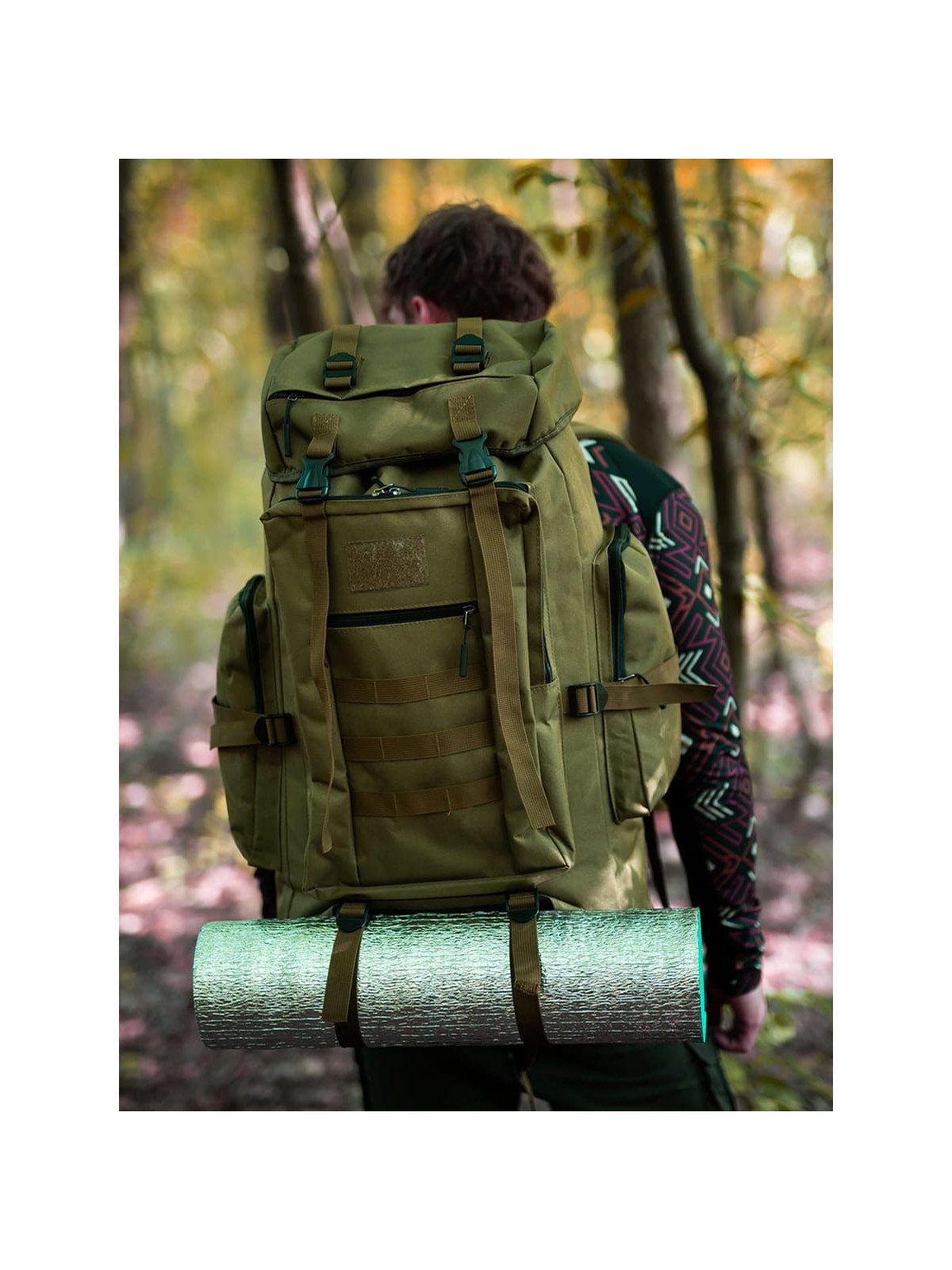 NILS CAMP Plecak Wojskowy Taktyczny Militarny Turystyczny Trekkingowy 100L Oliwkowy