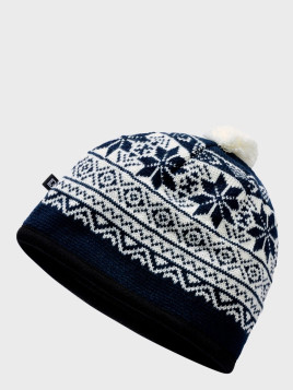 BRANDIT CZAPKA ZIMOWA Z POMPONEM UNISEX SNOW CAP GRANATOWA