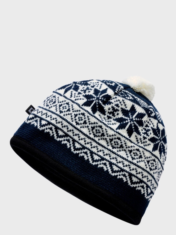 BRANDIT CZAPKA ZIMOWA Z POMPONEM UNISEX SNOW CAP GRANATOWA
